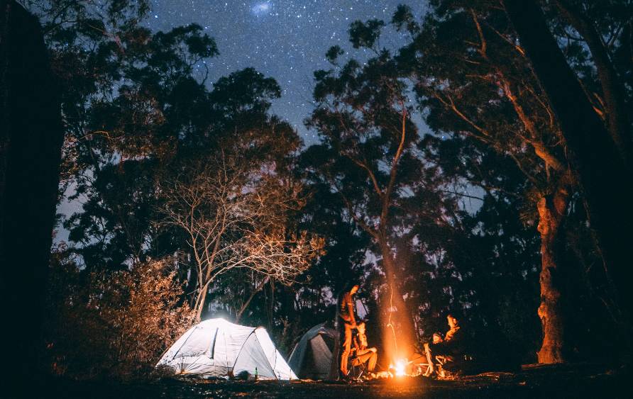 camping under the stars